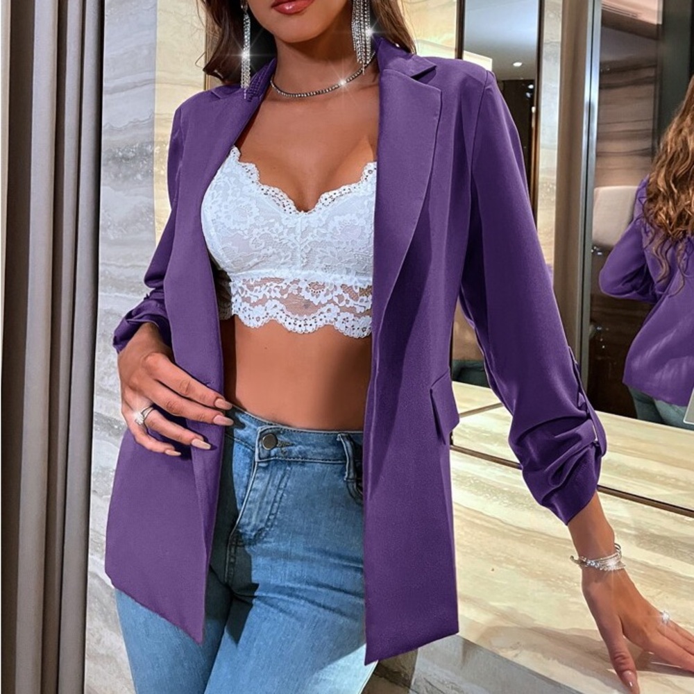 Purple Blazer Coat Jacket
